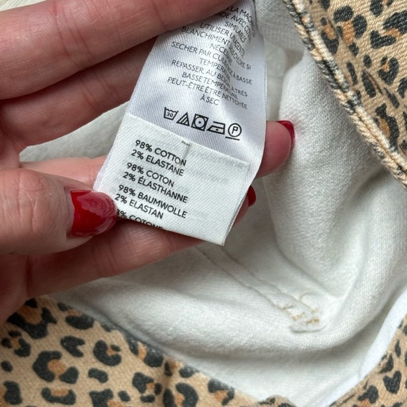 Pilcro Anthropologie The Wanderer Relaxed Leopard Print Jeans - Ladies Size 33P - Picture 5 of 9